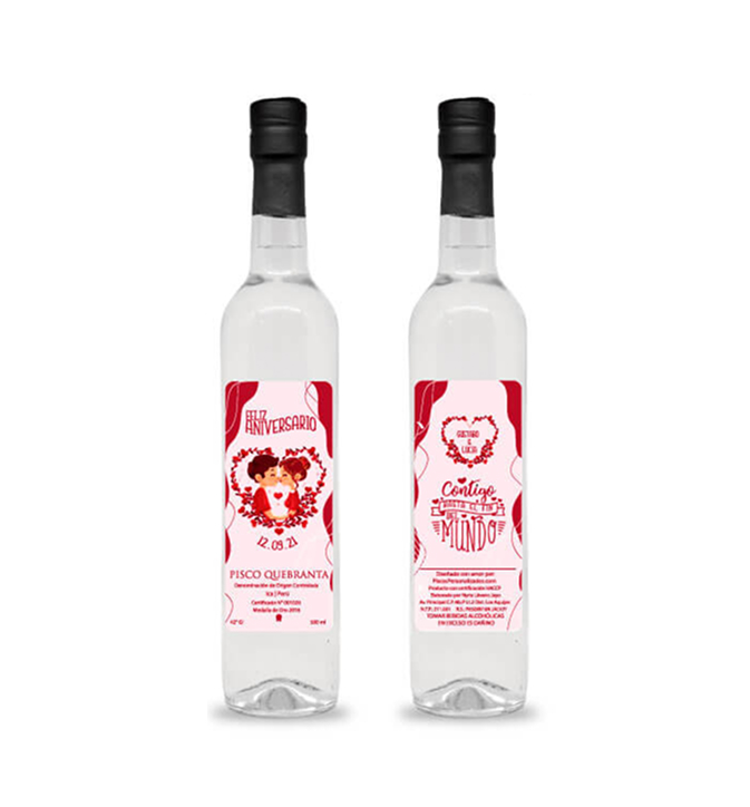 regalos pisco personalizado para pareja